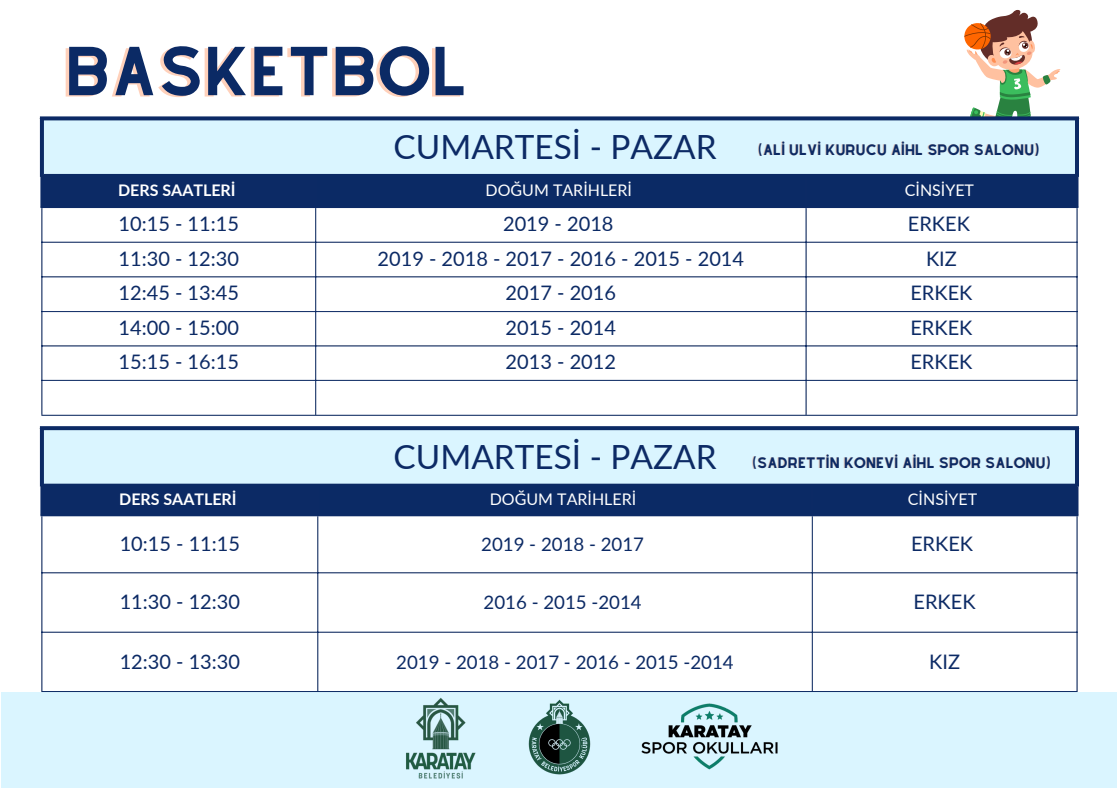Basketbol ders programı