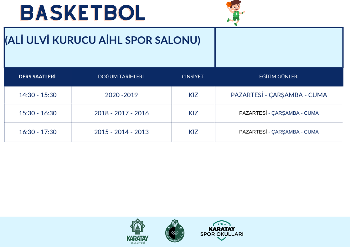 Basketbol ders programı