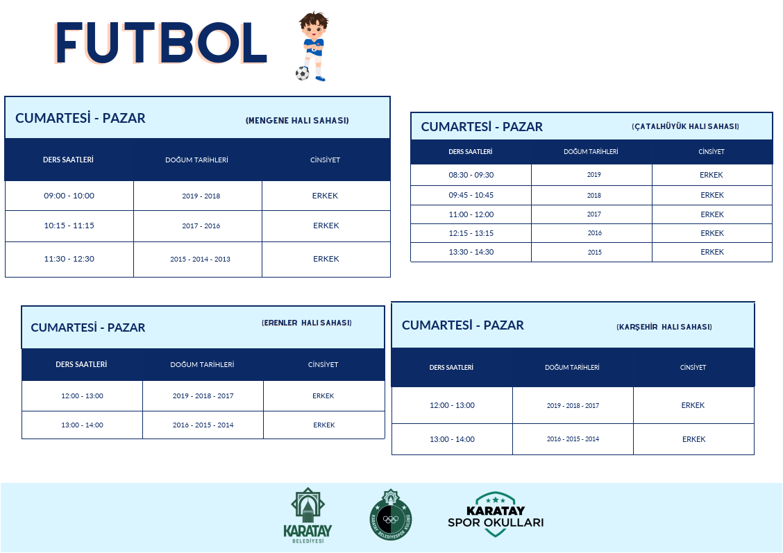 Futbol ders programı
