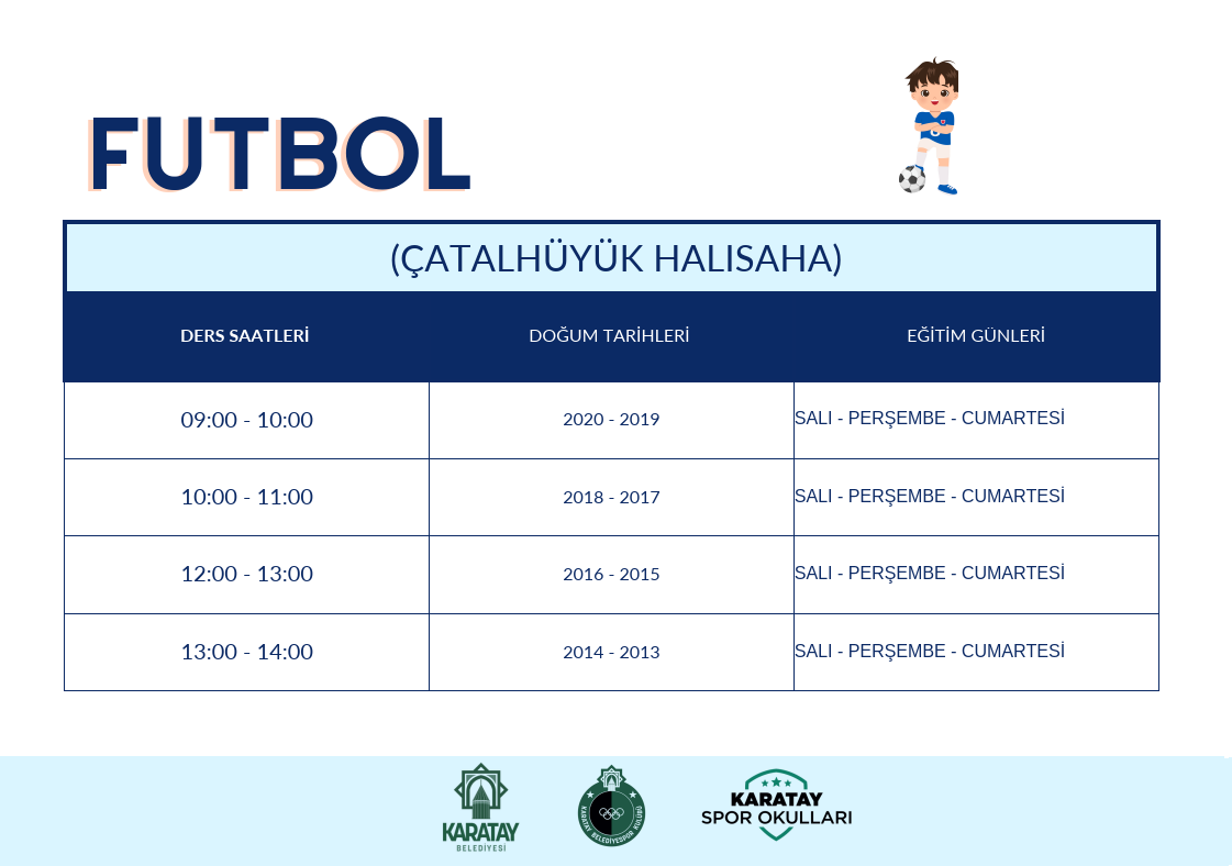 Futbol ders programı