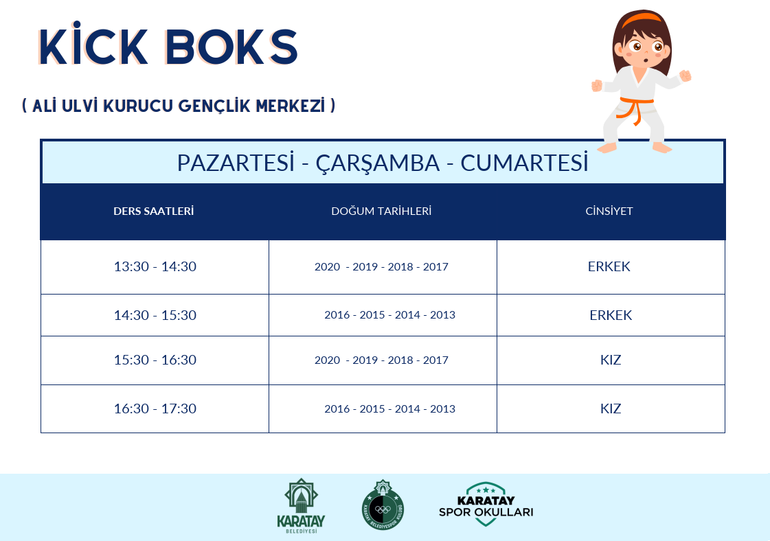 Kickboks ders programı